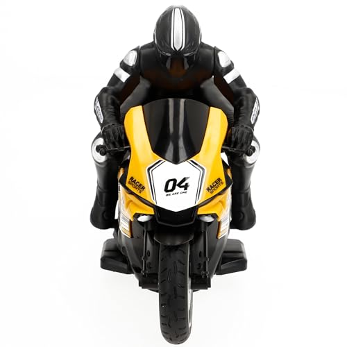 COLORBABY Speed & Go Moto teledirigida, Incluye piloto, Amarillo o azul, Escala 1:10, Velocidad 8 km/h, Frecuencia 2.4 GHz, Control remoto, Motos radiocontrol eléctricas, Juguetes niños 6 años (41364) - imagen 6