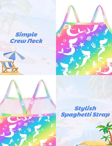 Image of Girls Rash Guard Swimsuit 3 Pieces Long Sleeve UPF50+ Quick Dry Bathing Suit for Toddler 3-12Y