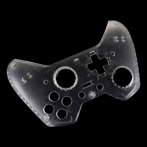Extremerate Transparent Clear Replacement Faceplate Front Housing Shell With Thumbstick Accent Rings For Xbox One Elite Remote Controller Model 1698 - Controller Not Included #TOP6
