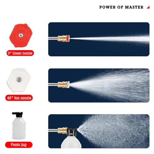 Moniss Ferramenta de lavagem de carros de alta pressão sem fio para uso doméstico, máquina portátil