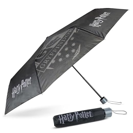 BONNYCO Paraguas Plegable Antiviento de Harry Potter Paraguas Hombre y Mujer Negro con Estructura Reforzada | Regalos Originales para Mujer | Paraguas Pequeño de Bolsillo para Bolso Mochila Viaje