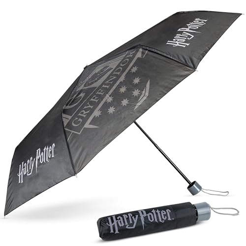 BONNYCO Guarda-chuva dobrável anti-vento de Harry Potter guarda-chuva homem e mulher preto com estrutura reforçada | presentes originais para mulher | guarda de bolso para mochila mala de viagem