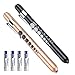 CAVN Pen Light with Pupil Gauge LED Penlight for Nurses Doctors, Reusable Medical Penlight for Nursing Students Rose Gold and Black