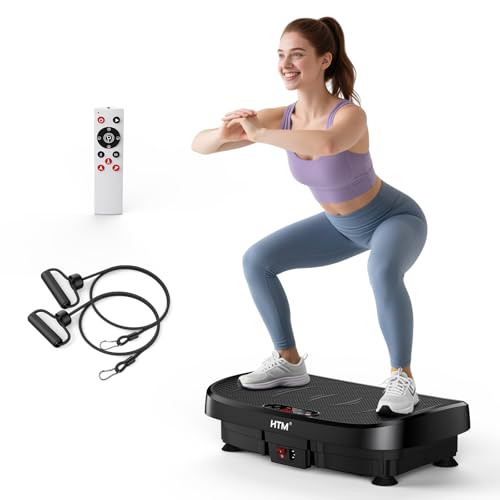 Vibration Plate Exercise Machine - 330lbs Weight Capacity, 120 Speed Levels, 5 Program Modes - Full Body Workout for Home Fitness, Toning & Wellness, LED Display, Low Noise Motor Blue