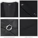 HISDERN Black Vests for Men Business Formal Dress Suit Waistcoat Vest 3 Pockets for Suit Tuxedo Grooms Wedding Party Slim Fit Corbata Negra