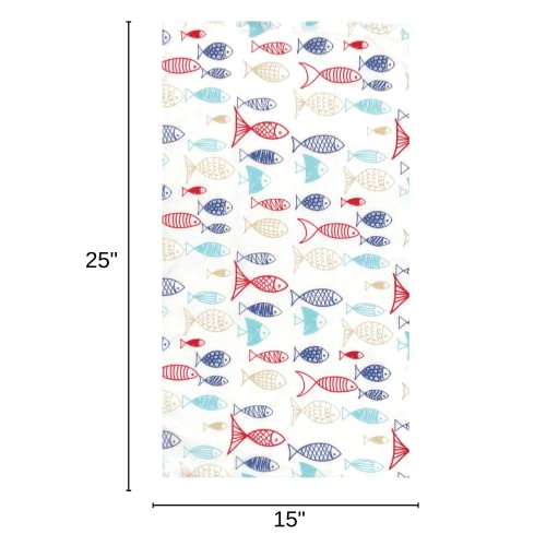 Summer Kitchen Dish Towel Set: Colorful School Of Fish Design, Set Of 2 (Ocean) #TOP1