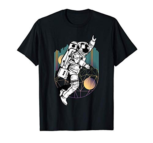 Space-Man Astronauts Playing Basketball Science Lover Gifts Maglietta