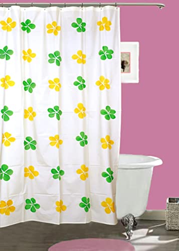 Image of Feelings Shower Curtain PVC Waterproof Curtain for Shower 7 Feet with 8 Hook - 54 x 84 Inch Printed Shower Curtain (Pattern - M)