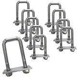 NTG 10x Zurrbügel 800 daN kg Zurrösen Ladungssicherung U-Bügel Set geeignet für PKW-Anhänger, Transporter, Sprinter, LKW, inkl. Gegenplatte und M12 Muttern