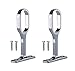 Price comparison product image TERF® Polished Chrome Curtain Oval Pole Bracket 30mm Curtain Rail Ceiling and Wall Mount Oval Holder Closet Wardrobe Bracket Shower Curtain Rod Pipe Bracket with Fixing - Pack of 2