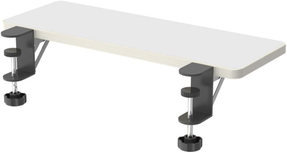 Desktop Extension Folding Board, Punch-Free Arm Support Hand Bracket Office Home Correction Sitting Posture Extension Extension Keyboard Stand,White,55Cm,White-64cm