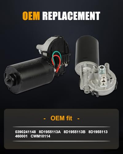 Image of ROADFAR Front Windshield Wiper Motor Replacement for 2001-2002 for for S4,1998-1999 for for 0390241148, 8D1955113A, 8D1955113B, 8D1955113 Wiper Motor 5 Pins