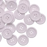 YAKA 80Pcs 1inch(25mm) Sewing Resin Buttons Round Shape 4 Holes Craft Buttons for Sewing Scrapbookin