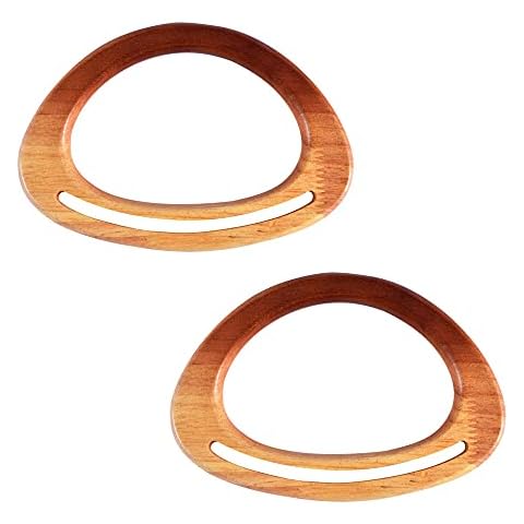 Tucireat Taschengriffe Holz 2 Stück Taschengriffe Taschenhenkel Rund Henkel Holz Ersatz Tasche Griff für Taschen DIY Holz Bag Handle für Taschenherstellung Zubehör Cover