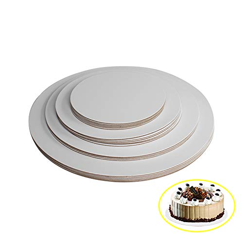 24Pcs Cake Boards (White) 6’’,8”, 10”,12” (Each Size 6)- Cardboard Round Cake Circle Base For Cake, Pizza by ZMYBCPACK - Thumbnail 2