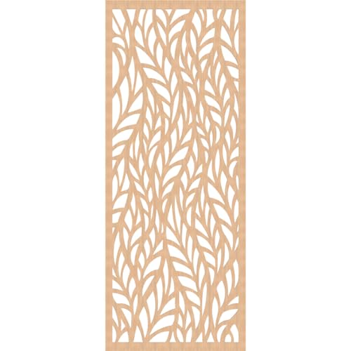 Image of Ortonville Decorative Pierced Fretwork Wood Wall Panels, 37 3 /8 inchW x 94 3 /8 inchH x 1 /4 inchT, Hickory