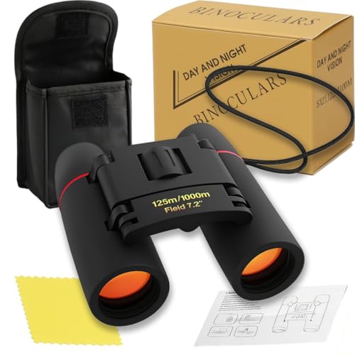 30x60 Compact Binoculars for Adults– Mini Folding Binoculars for Bird Watching, Travel, Hiking, Sightseeing & Concerts – Lightweight Product with Carry Case & Cleaning Cloth