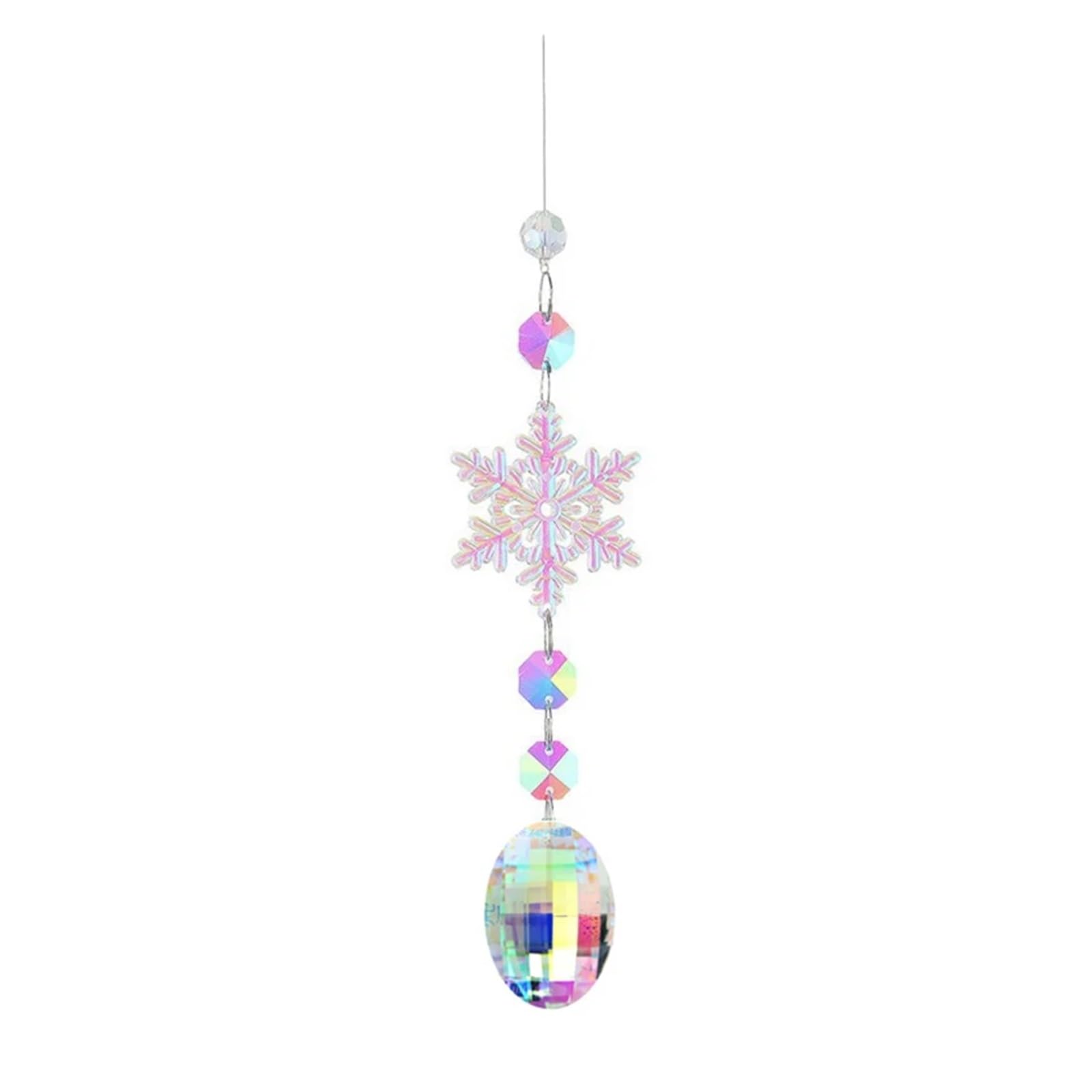 Yupliodsx Style-C Crystal Suncatcher Wind Chimes Window Crystal Suncatcher Pendant Snow Sun Catchers To Hang Prismas Decoration Room Garden(Style-C)