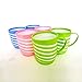 Juego de 6 tazas de plástico con mango para viajes/niños DYNASTY, sin BPA, para té, café, con mango