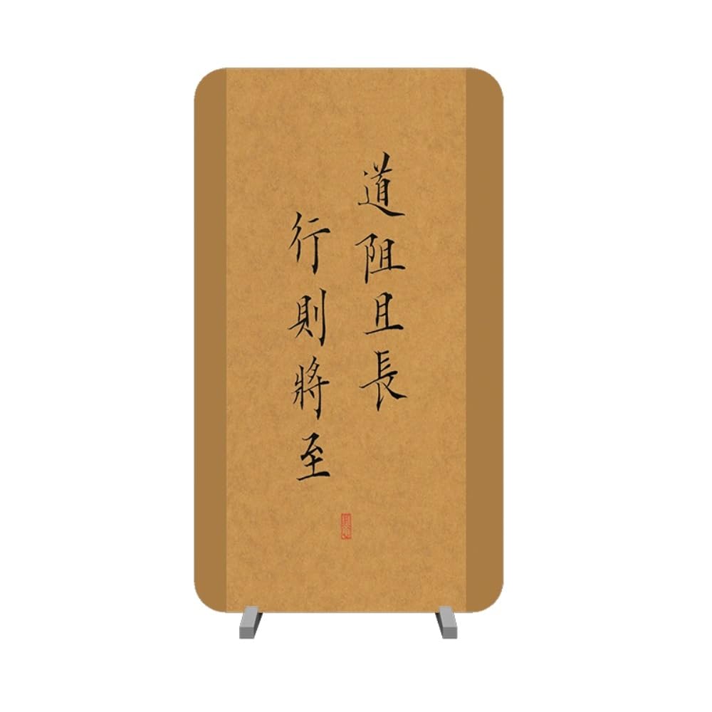 Privacy Screen Retro Calligraphy and Painting Screen Partition Home Living Room Decoration Background Wall Tea Solid Wood Room Divider