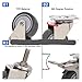 304 Stainless Steel Swivel Plate Caster 2 Inch Industrial for Furniture & Cart, Replacement Nylon Wheel -4 Piece(Type 3,2 inch)