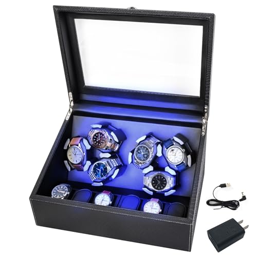 hightall luxury automatic watch winder for rolexomegacartier for automatic watches with whisper-quiet motor lt5db anti-scratch memory foam amp stable base