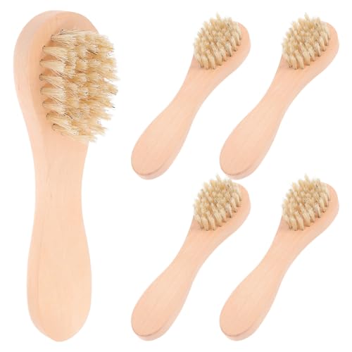 COOLHIYA Cepillo Facial de Madera Impurezas y Desobstruye Porosidad para 5 Piezas Adecuado para y Cuidado Personal