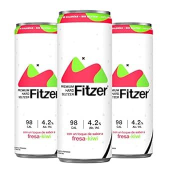 Fitzer Premium Hard Seltzer, 24-Pack, 98 Cals (Fresa-Kiwi) : Amazon.com ...