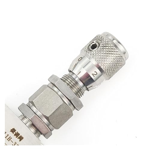 Válvula de aguja de acero inoxidable 304 de alta presión con rosca recta NPT 1/2" hembra 7