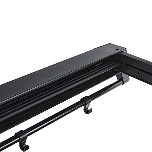 Delysia King Clothes Laundry Drying Rack，Collapsible Wall Mounted Hanger|7 Drying Rods (Black) #TOP2