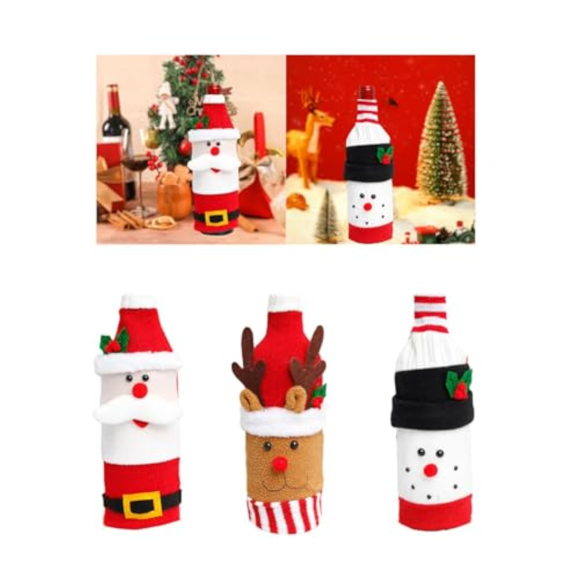Christmas Wine Bottle Cover Bag for Bar & Holiday Decor