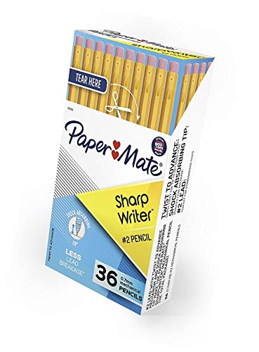 Paper Mate SharpWriter Mechanical Pencils, 0.7mm, HB #2, 36 Count, Yellow - 1 Pack