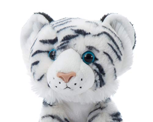 The Petting Zoo Tiger Stuffed Animal, Gifts For Kids, Wild Onez Zoo Animals, White Tiger Plush Toy 8 Inches #TOP2