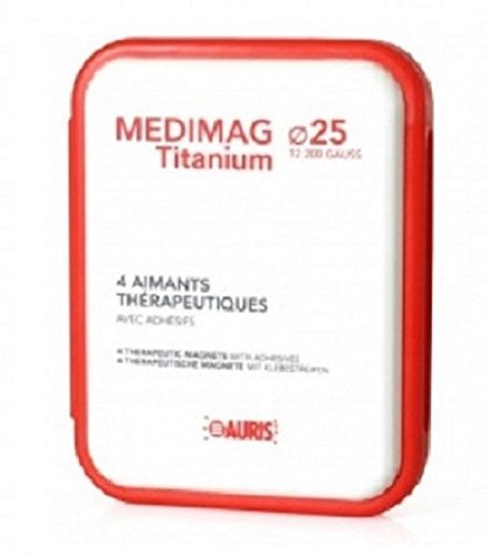 Cofanetto magneti terapeutici Medimag Titanium, diametro 25 mm, per alleviare dolori o fastidi