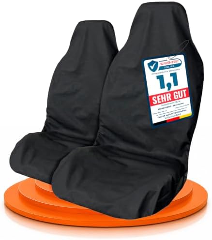 LIONSTRONG® Autositzschoner Vordersitz [WASSERDICHT] - Polyester | 2 St. wasserdichte Polyester Autositzbezüge Vordersitze - Sitzschoner Auto - Autositz Sitzschutz - Werkstattschon