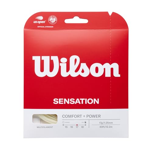 Wilson(ウイルソン) テニス ストリング ガット マルチ・フィラメント ガット SENSATION 17(センセーション17)単張り ナチュラル WRZ941100 ウィルソンの商品画像（Amazon）