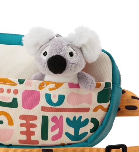 NICI Gürteltasche 20x11cm mit kleinem Kuscheltier Koala 10cm bunt - Bauchtasche, Brusttasche mit Kuscheltier für Jungen und Mädchen - Abnehmbarer Pluschspielzeug Weich und Flauschig
