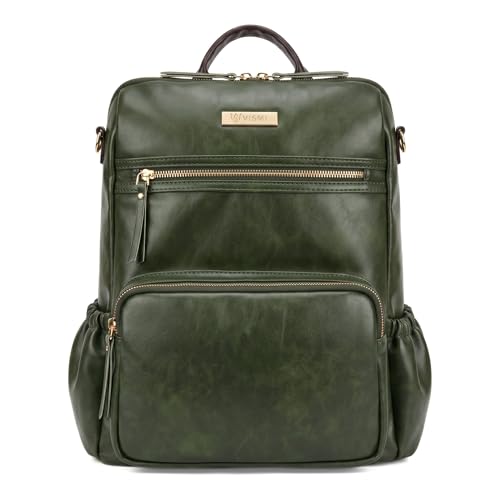 Image of VISMIINTREND Backpack for Woman /Teens Girl, Leather, Stylish, Handbag, Purse,Ladies,Office,Travel,College,Daily-Use,14-inch Laptop Bag, Elegant, Gifts for Women /Girls, Birthday Gift for Wife /Sister