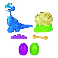Play-Doh - Dino Crew Growing Tall Bronto - Toy Dinosaur for Boys and Girls with 2 PlayDoh Eggs - Kids Sensory Toys - Arts and Crafts Activities - Ages 3+