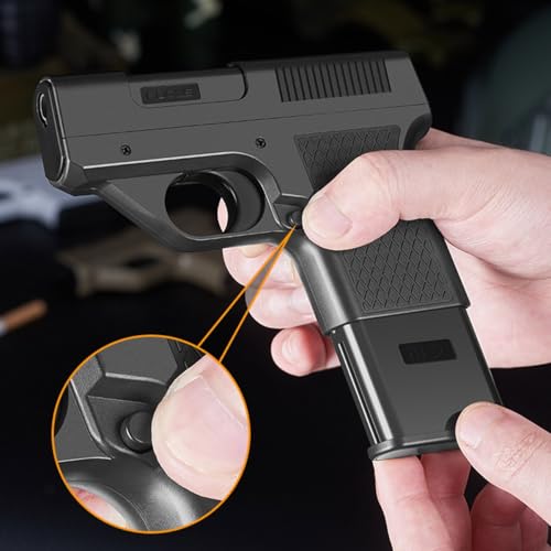 Encendedor táctico recargable de butano negro miniatura 5