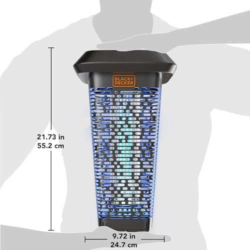 BLACK+DECKER Bug Zapper & Fly Trap-Mosquito Repellent- Gnat Killer Indoor & Outdoor Electric UV Bug Catcher for Insects- 2 Acre Coverage for Home, Deck, Garden, Patio Commercial Strength - image 3