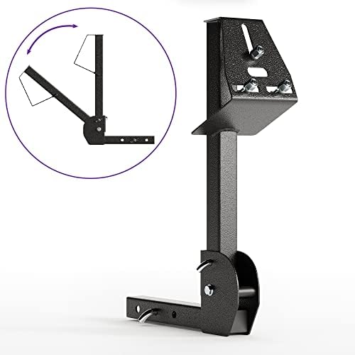Hitch Spare Tire Mount Universal Trailer Hitch Tire Carrier Foldable Construction for SUV Hitch Mount Collapsible Mount Rack Adaptor for 2-inch Receiver Front and Back Rear Tailgate