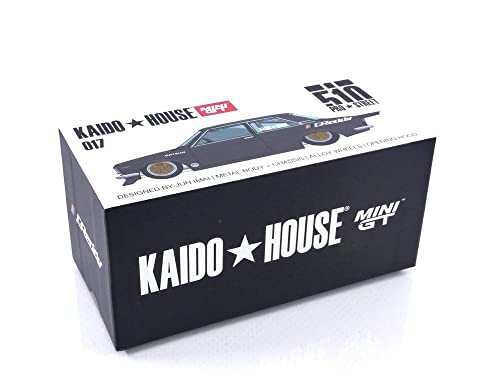 Modelo a escala 1/64 Datsun 510 Pro Street gris metalizado miniatura 4