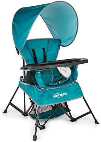 Baby Delight Go with Me Venture Portable Chair, Indoor and Outdoor, Sun Canopy, 3 Child Growth Stages, Teal