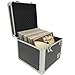 Classic Acts Vinyl Record Album Storage Case – Aluminum Lp Record Player Crates for Records (Holds 75 Records)