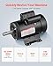 VEVOR 3 HP Electric Motor, 1750RPM Air Compressor Motor, CW/CCW Rotation, 1.125 inch Shaft Diameter, 2.75inch Shaft Length, 12N.m Torque, Single-Phase, TEFC Cooling, 230V, 184T Frame