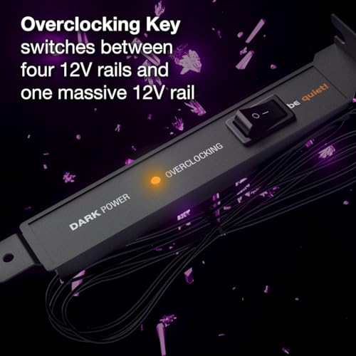 Dark Power 13 850W alimentatore, ATX 3.0, 80 PLUS® Titanium, pieno supporto a GPU PCIe 5.0, ventola Silent Wings, virtualmente inudibile, overclocking key, gestione cavi modulari - Alimentatore - Immagine 5