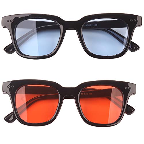 Image of Bestum Inspired Square Sunglasses With Rivets Tinted Lens UV400