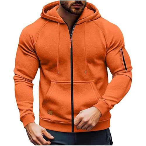 Sweat à capuche zippé homme polaire chaude coupe ample veste sport automne hiver