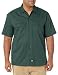 Dickies Men's Short-Sleeve Work Shirt, Hunter Green, X-Large